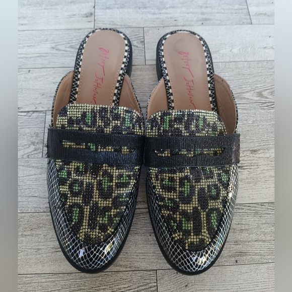 Betsey Johnson Markerr/Marko Animal Print Penny Loafer Slides 7 - Picture 2 of 8